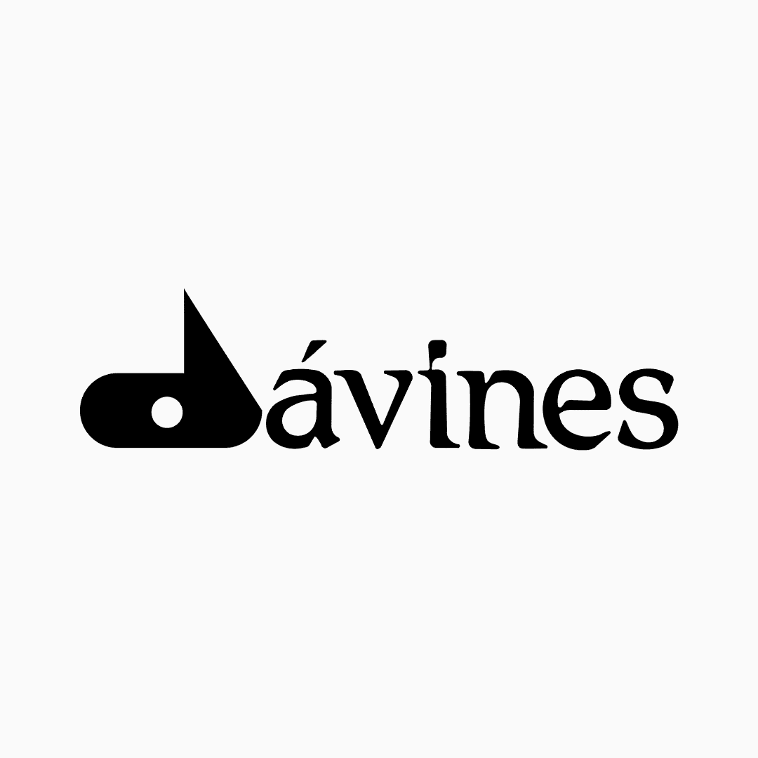 Davines logo with stylized letter design on a white background.